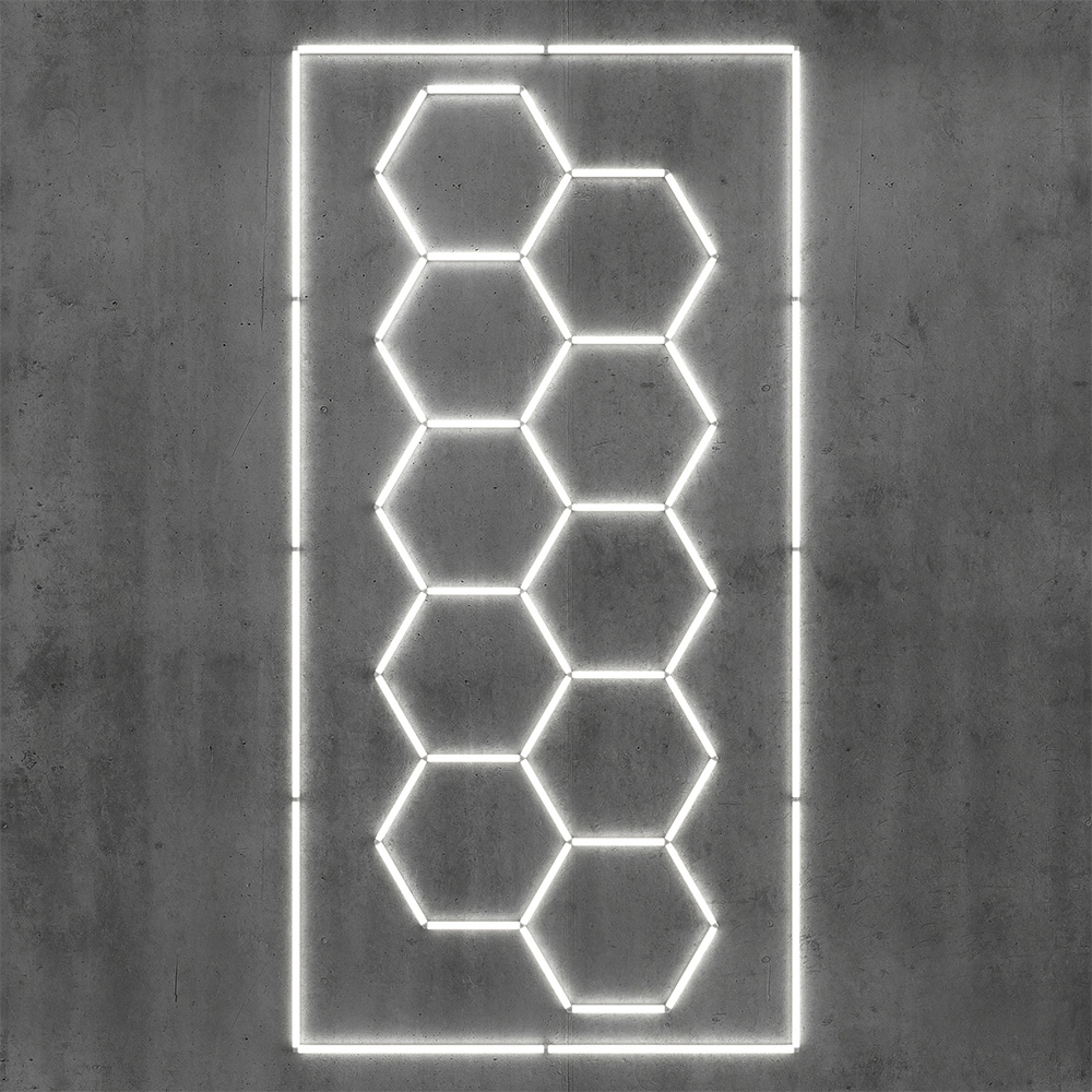 UNICARAT-LED-Lampe-hexagon-doppel